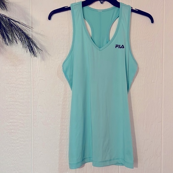 Fila Tops - FILA racer back tank aqua medium